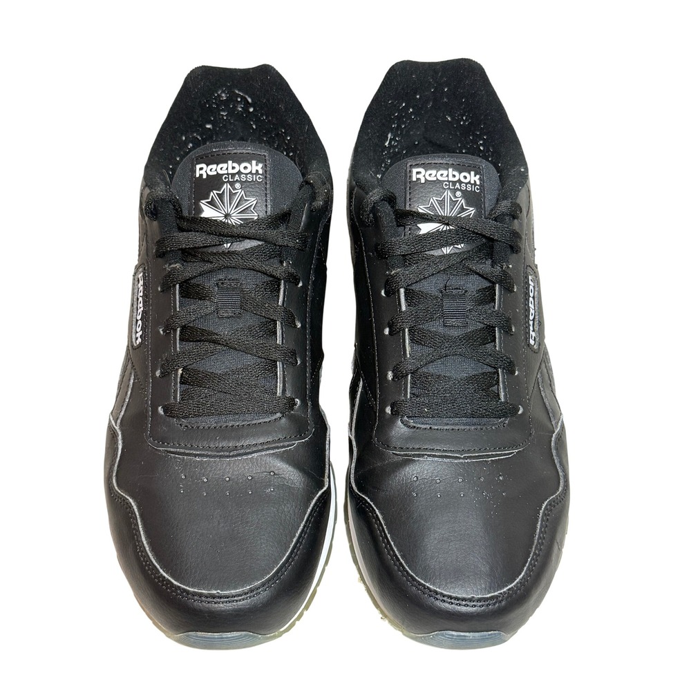 Reebok Classic Memorytech Comfort Footbed Black Leather Sneakers Men's 11.5‎